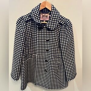 Juicy Couture Polka Dot Pea Coat